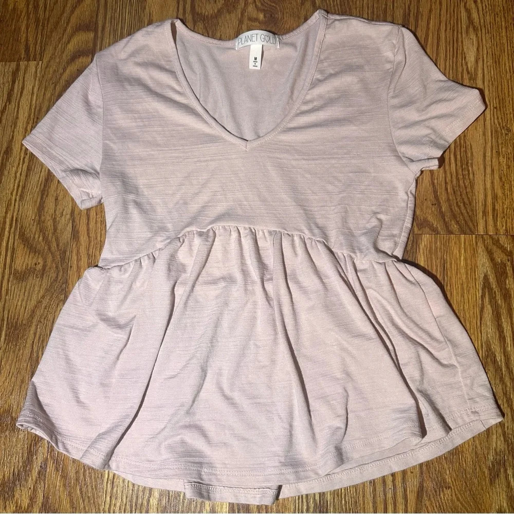 Planet Gold pink top